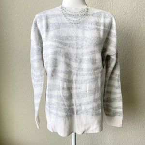 LOFT Boat Neck Zebra Stripped Sweater